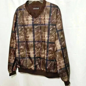 🛑 Vintage Forrester's Outerwear Mens Pullover Reversible Polyester Jacket LG